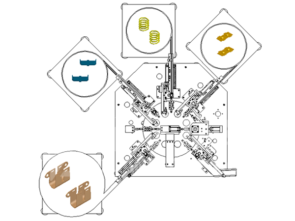 雨刮器彈簧卡扣自動裝配機